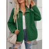 imageEVALESS Womens Lightweight Diamond Quilted Jacket Casual Winter Open Front Button Down Puffer Coat Outwear CardiganE Green