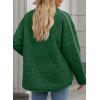 imageEVALESS Womens Lightweight Diamond Quilted Jacket Casual Winter Open Front Button Down Puffer Coat Outwear CardiganE Green