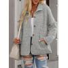 imageEVALESS Womens Lightweight Diamond Quilted Jacket Casual Winter Open Front Button Down Puffer Coat Outwear CardiganE Light Grey