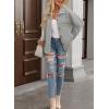 imageEVALESS Womens Lightweight Diamond Quilted Jacket Casual Winter Open Front Button Down Puffer Coat Outwear CardiganE Light Grey