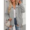 imageEVALESS Womens Lightweight Diamond Quilted Jacket Casual Winter Open Front Button Down Puffer Coat Outwear CardiganE Light Grey