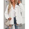 imageEVALESS Womens Lightweight Diamond Quilted Jacket Casual Winter Open Front Button Down Puffer Coat Outwear CardiganE Pure White