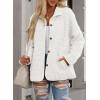 imageEVALESS Womens Lightweight Diamond Quilted Jacket Casual Winter Open Front Button Down Puffer Coat Outwear CardiganE Pure White