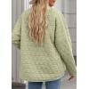 imageEVALESS Womens Lightweight Diamond Quilted Jacket Casual Winter Open Front Button Down Puffer Coat Outwear CardiganE Smoke Green