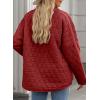 imageEVALESS Womens Lightweight Diamond Quilted Jacket Casual Winter Open Front Button Down Puffer Coat Outwear CardiganE Wine Red