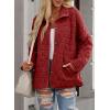 imageEVALESS Womens Lightweight Diamond Quilted Jacket Casual Winter Open Front Button Down Puffer Coat Outwear CardiganE Wine Red