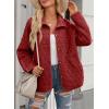 imageEVALESS Womens Lightweight Diamond Quilted Jacket Casual Winter Open Front Button Down Puffer Coat Outwear CardiganE Wine Red