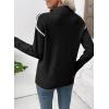 imageEVALESS Womens Sweaters V Neck Long Sleeve Quarter Zip Collared Ribbed Knit Dressy Casual Pullover Sweaters OutfitsBlack