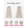 imageEVALESS Womens Wide Leg Pants High Waisted Business Work Casual Trousers 2025 Summer Comfy Palazzo Pants with PocketsBeige