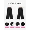 imageEVALESS Womens Wide Leg Pants High Waisted Business Work Casual Trousers 2025 Summer Comfy Palazzo Pants with PocketsBlack