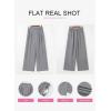 imageEVALESS Womens Wide Leg Pants High Waisted Business Work Casual Trousers 2025 Summer Comfy Palazzo Pants with PocketsHeather Grey