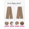 imageEVALESS Womens Wide Leg Pants High Waisted Business Work Casual Trousers 2025 Summer Comfy Palazzo Pants with PocketsPale Khaki