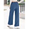 imageEVALESS Womens Wide Leg Pants High Waisted Business Work Casual Trousers 2025 Summer Comfy Palazzo Pants with PocketsS Ashleigh Blue