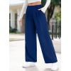 imageEVALESS Womens Wide Leg Pants High Waisted Business Work Casual Trousers 2025 Summer Comfy Palazzo Pants with PocketsSail Blue