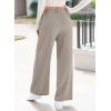 imageEVALESS Womens Wide Leg Pants High Waisted Business Work Casual Trousers 2025 Summer Comfy Palazzo Pants with PocketsTaupe