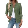 imageEVALESS Cardigan Sweaters for Women Wool Blend Lightweight Trendy Long Sleeve Lapel Collar Button Down Sweater CardigansFour Leaf Clover