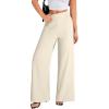 imageEVALESS Womens Baggy Wide Leg Pants Casual Elastic Waisted Palazzo Harem Pant with PocketsBeige