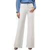 imageEVALESS Womens Jeans High Waisted Wide Leg Stretchy Baggy Denim Pants with DualButton ClosureWhite