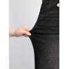 imageEVALESS Jeans for Women Trendy 2025 Overlap Waist Straight Wide Leg Stretchy Denim PantsBlack