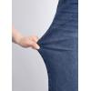 imageEVALESS Jeans for Women Trendy 2025 Overlap Waist Straight Wide Leg Stretchy Denim PantsNavy Blue