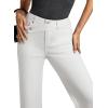 imageEVALESS Jeans for Women Trendy 2025 Overlap Waist Straight Wide Leg Stretchy Denim PantsWhite