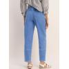 imageEVALESS Jeans for Women Wide Leg High Waisted Boyfriend Straight Leg Stretchy Cropped Denim PantsBeau Blue