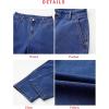 imageEVALESS Jeans for Women Wide Leg High Waisted Boyfriend Straight Leg Stretchy Cropped Denim PantsIvy