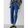 imageEVALESS Jeans for Women Wide Leg High Waisted Boyfriend Straight Leg Stretchy Cropped Denim PantsIvy