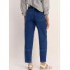 imageEVALESS Jeans for Women Wide Leg High Waisted Boyfriend Straight Leg Stretchy Cropped Denim PantsNavy Blue