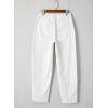 imageEVALESS Jeans for Women Wide Leg High Waisted Boyfriend Straight Leg Stretchy Cropped Denim PantsWhite