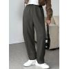 imageEVALESS Womens Fall Elastic High Waisted Baggy Pants Balloon Wide Leg Pants Woman Casual Cropped Length Trouser with PocketsCarbon Grey