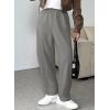 imageEVALESS Womens Fall Elastic High Waisted Baggy Pants Balloon Wide Leg Pants Woman Casual Cropped Length Trouser with PocketsMedium Grey