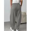 imageEVALESS Womens Fall Elastic High Waisted Baggy Pants Balloon Wide Leg Pants Woman Casual Cropped Length Trouser with PocketsMedium Grey