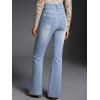 imageEVALESS Womens Flare Bell Bottom Jeans High Waisted Wide Leg Bootcut Jeans Stretchy Denim PantsBeau Blue