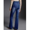 imageEVALESS Womens Flare Bell Bottom Jeans High Waisted Wide Leg Bootcut Jeans Stretchy Denim PantsNavy Blue
