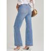 imageEVALESS Womens Jeans Wide Leg High Waisted Straight Bootcut Jeans Trendy Fall 2025 Zimbaplatinum Stretchy Denim PantsBeau Blue