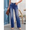 imageEVALESS Womens Wide Leg Jeans High Waisted Straight Leg Jeans Trendy Stretchy Loose Zimbaplatinum Denim Pants with PocketsDirty Blue