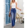 imageEVALESS Womens Wide Leg Jeans High Waisted Straight Leg Jeans Trendy Stretchy Loose Zimbaplatinum Denim Pants with PocketsDirty Blue