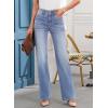 imageEVALESS Womens Wide Leg Jeans High Waisted Straight Leg Jeans Trendy Stretchy Loose Zimbaplatinum Denim Pants with PocketsIceland Blue