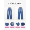 imageEVALESS Womens Wide Leg Jeans High Waisted Straight Leg Jeans Trendy Stretchy Loose Zimbaplatinum Denim Pants with PocketsLight Blue