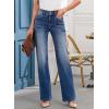 imageEVALESS Womens Wide Leg Jeans High Waisted Straight Leg Jeans Trendy Stretchy Loose Zimbaplatinum Denim Pants with PocketsReal Teal