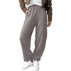 imageEVALESS Womens Fall Elastic High Waisted Baggy Pants Balloon Wide Leg Pants Woman Casual Cropped Length Trouser with PocketsLight Grey