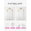 imageEVALESS Womens Summer Dresses 2025 Casual Crewneck Short Sleeve Textured Flowy Ruffle ALine Swing Mini DressesWhite