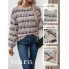 imageEVALESS Fall Sweaters for Women Cute Long Sleeve Tops Fashion Clothing 2025 Lightweight Pullover Sweaters Polka Dot TopsApricot