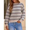 imageEVALESS Fall Sweaters for Women Cute Long Sleeve Tops Fashion Clothing 2025 Lightweight Pullover Sweaters Polka Dot TopsApricot