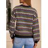imageEVALESS Fall Sweaters for Women Cute Long Sleeve Tops Fashion Clothing 2025 Lightweight Pullover Sweaters Polka Dot TopsBlack