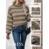 imageEVALESS Fall Sweaters for Women Cute Long Sleeve Tops Fashion Clothing 2025 Lightweight Pullover Sweaters Polka Dot TopsGray