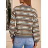 imageEVALESS Fall Sweaters for Women Cute Long Sleeve Tops Fashion Clothing 2025 Lightweight Pullover Sweaters Polka Dot TopsGray