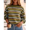 imageEVALESS Fall Sweaters for Women Cute Long Sleeve Tops Fashion Clothing 2025 Lightweight Pullover Sweaters Polka Dot TopsGreen