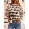 imageEVALESS Fall Sweaters for Women Cute Long Sleeve Tops Fashion Clothing 2025 Lightweight Pullover Sweaters Polka Dot TopsMulticolour